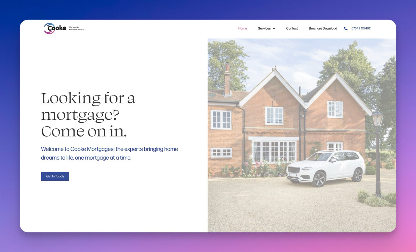 Cooke Mortgages website