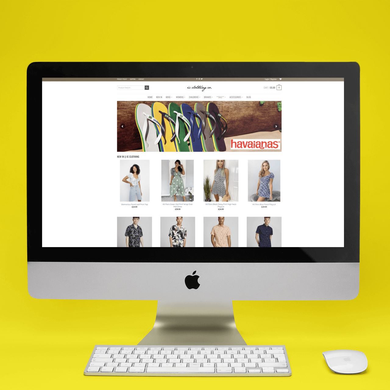 IC Clothing Newquay website